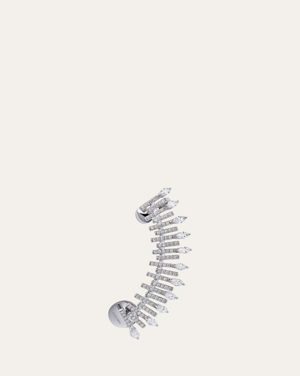 Spiked Diamonds Climber Earring, Single, Left